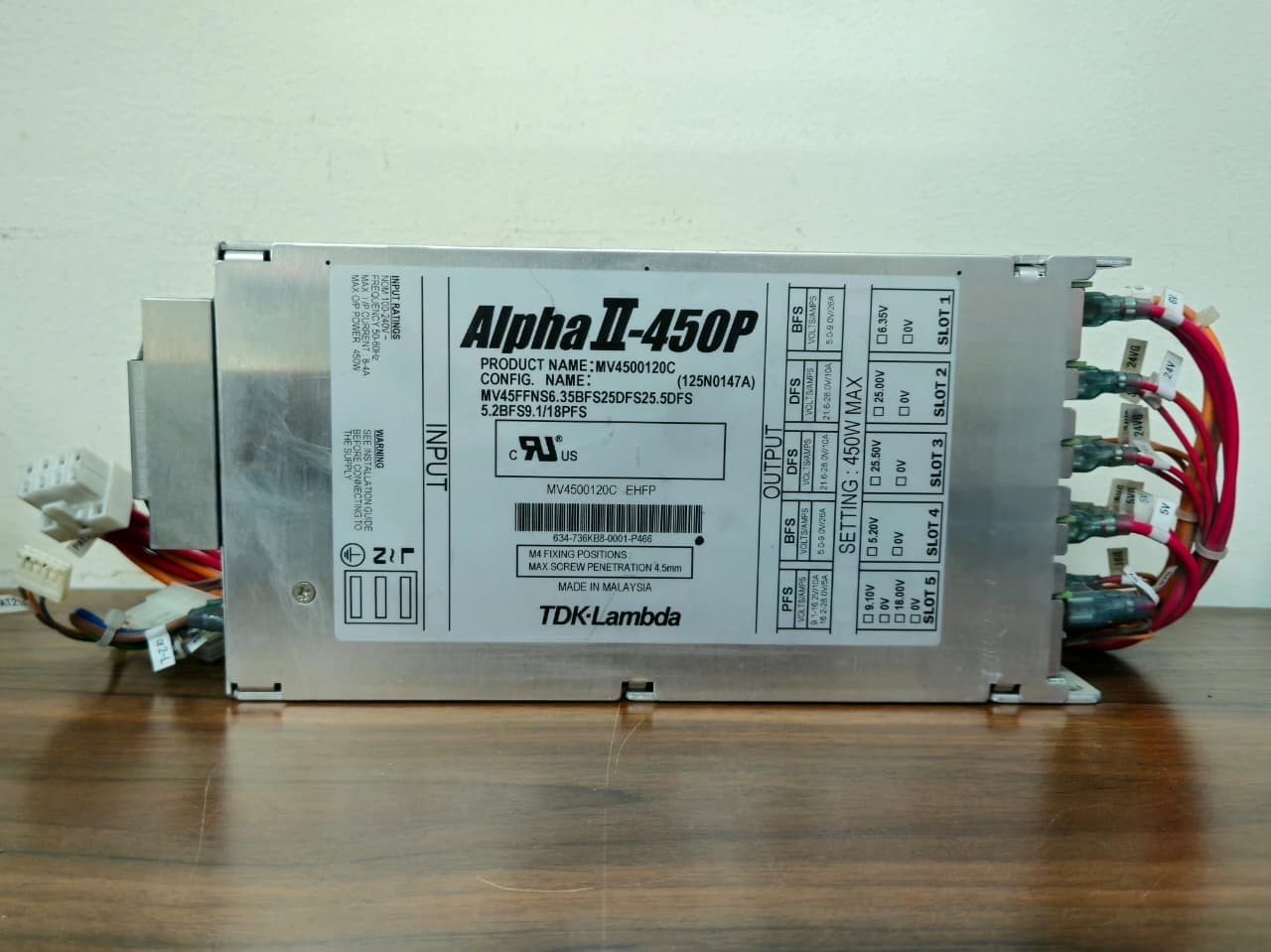 TDK-Lambda Alpha II-450P MV4500120C 450W Power Supply Tested Working