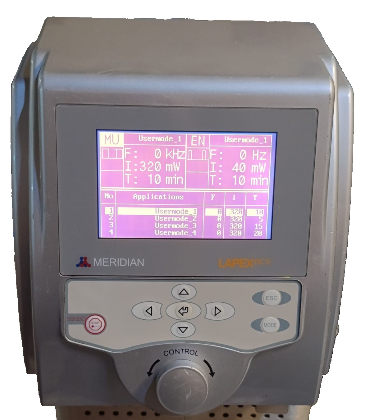 Meridian Medical Lapex BCS 2000E Power On Without Accessories Working